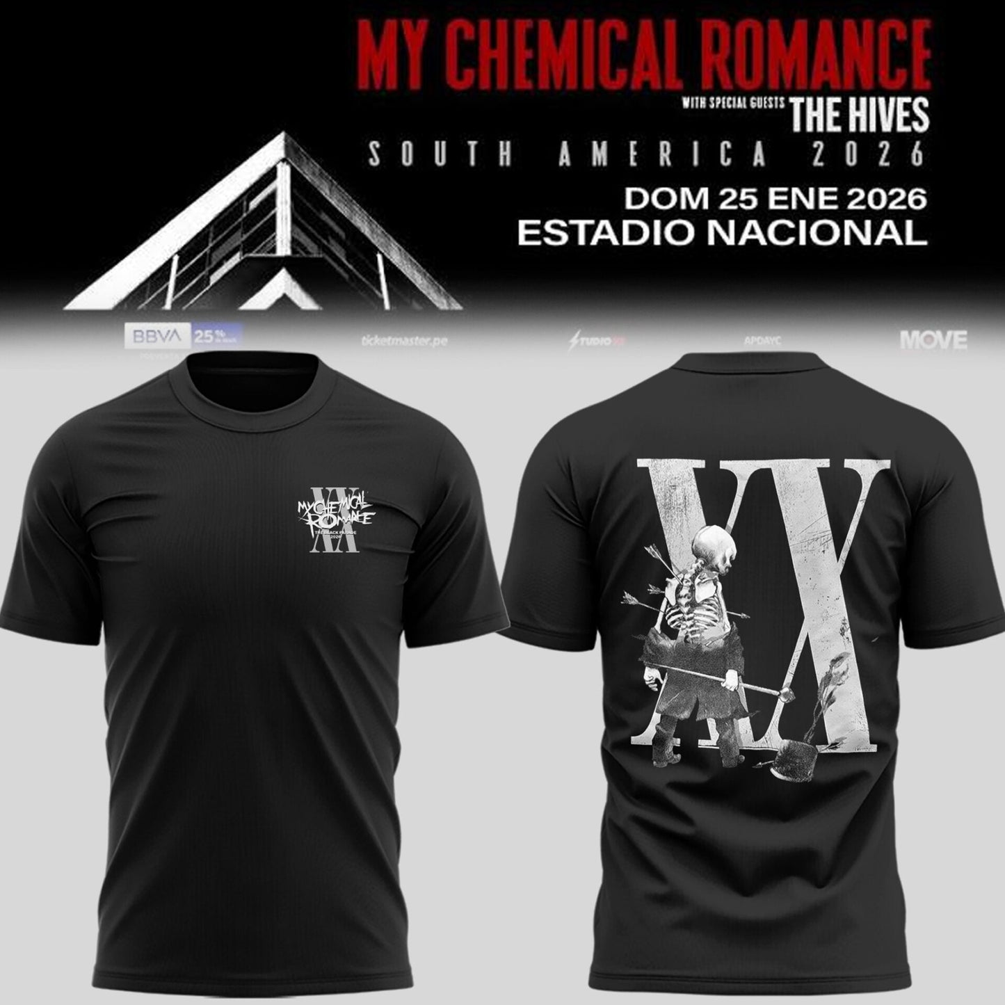 Limited Edition MCR The Black Parade 2026 Tour TShirt