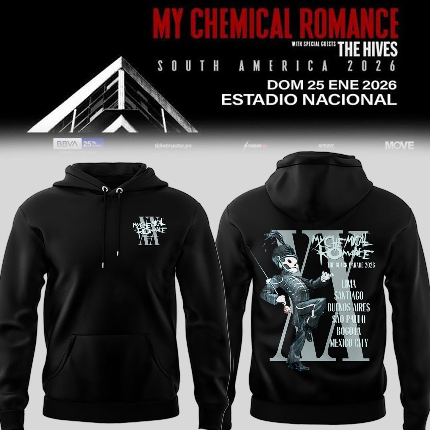 Limited Edition MCR The Black Parade 2026 Tour Hoodie