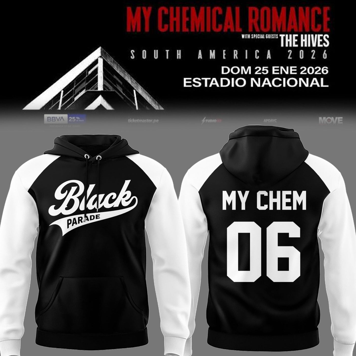 Limited Edition MCR The Black Parade 2026 Tour Hoodie