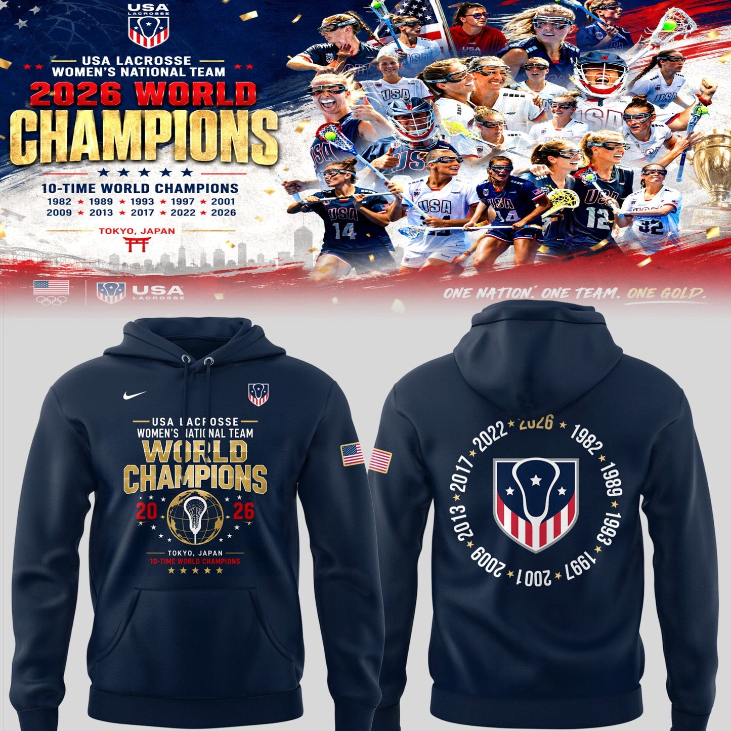 Limited Edition 2026 World Lacrosse Champions 🥍🏆 Hoodie
