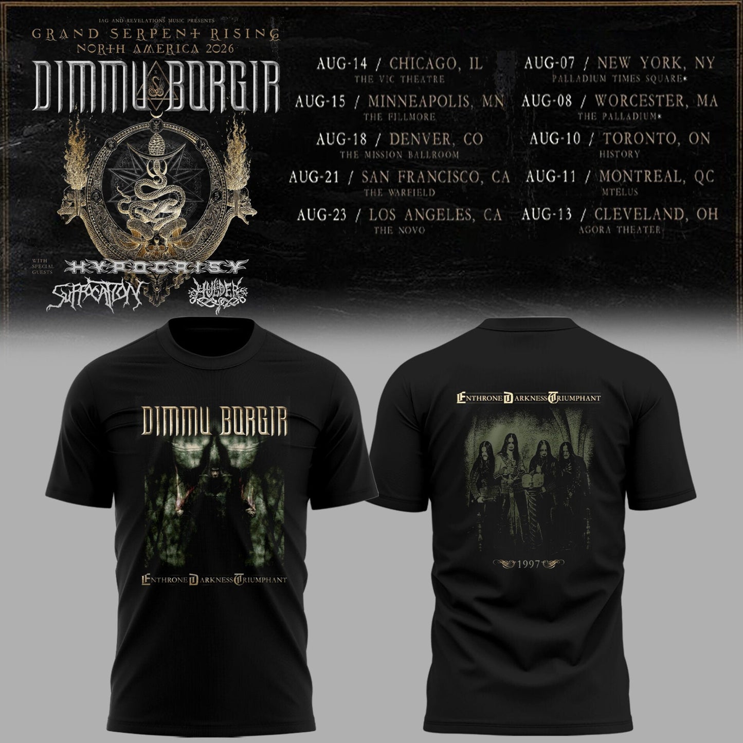 Limited Edition Grand Serpent Rising Tour North America 2026 Shirt