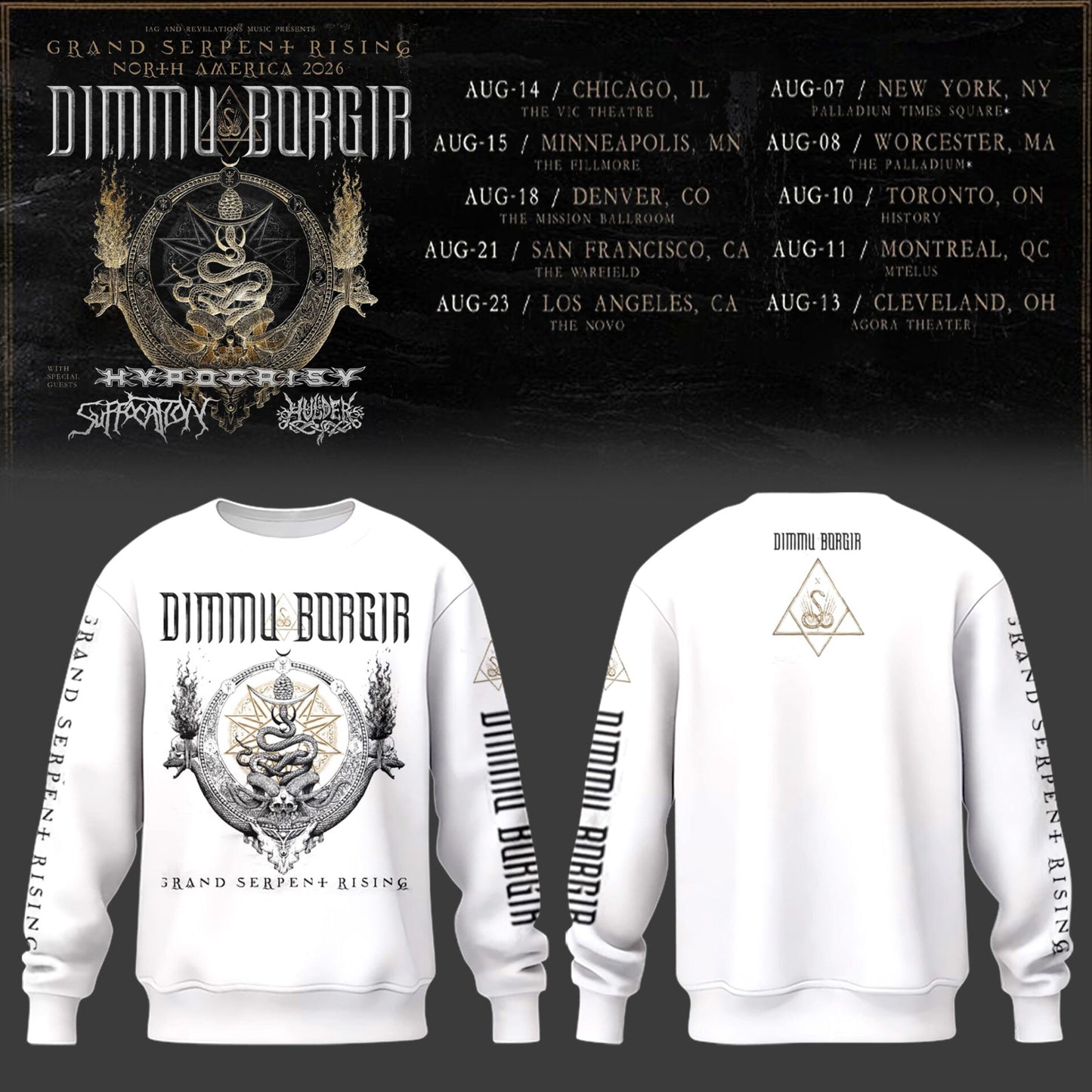 Limited Edition Grand Serpent Rising Tour North America 2026 Sweatshirt