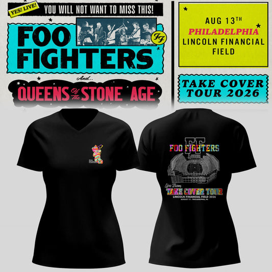 FF 🎸🎤 “Take Cover Tour 2026” in Philadelphia,PA V-neck TShirt