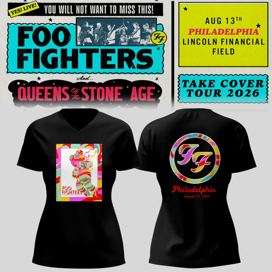 FF 🎸🎤 “Take Cover Tour 2026” in Philadelphia,PA V-neck TShirt