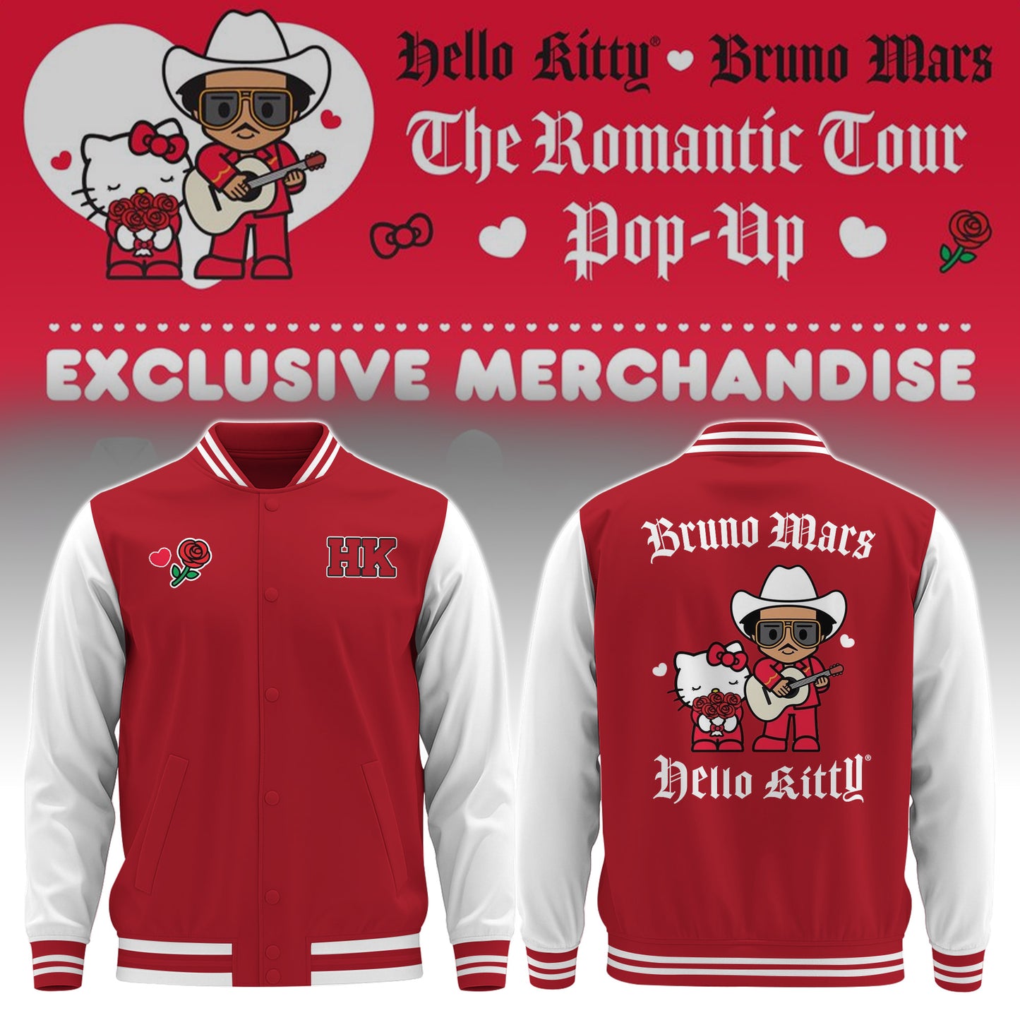 Hello Kitty ❤️ Bruno Mars The Romantic Tour 2026 Bomber