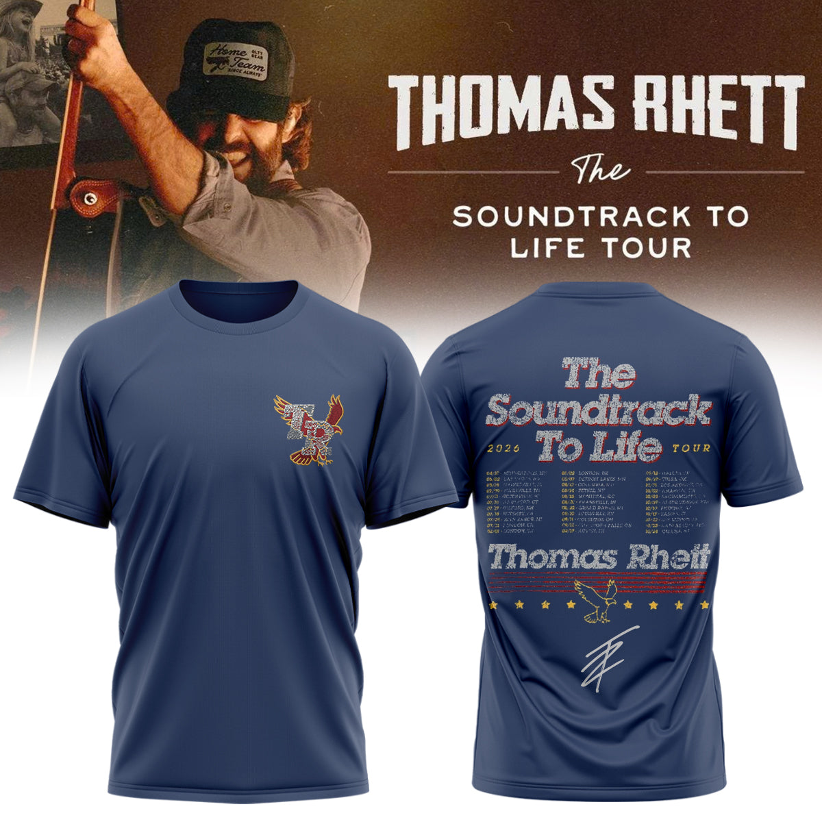 Thomas Rhett ”The Soundtrack to Life Tour” Limited Edition Signature – Tshirt