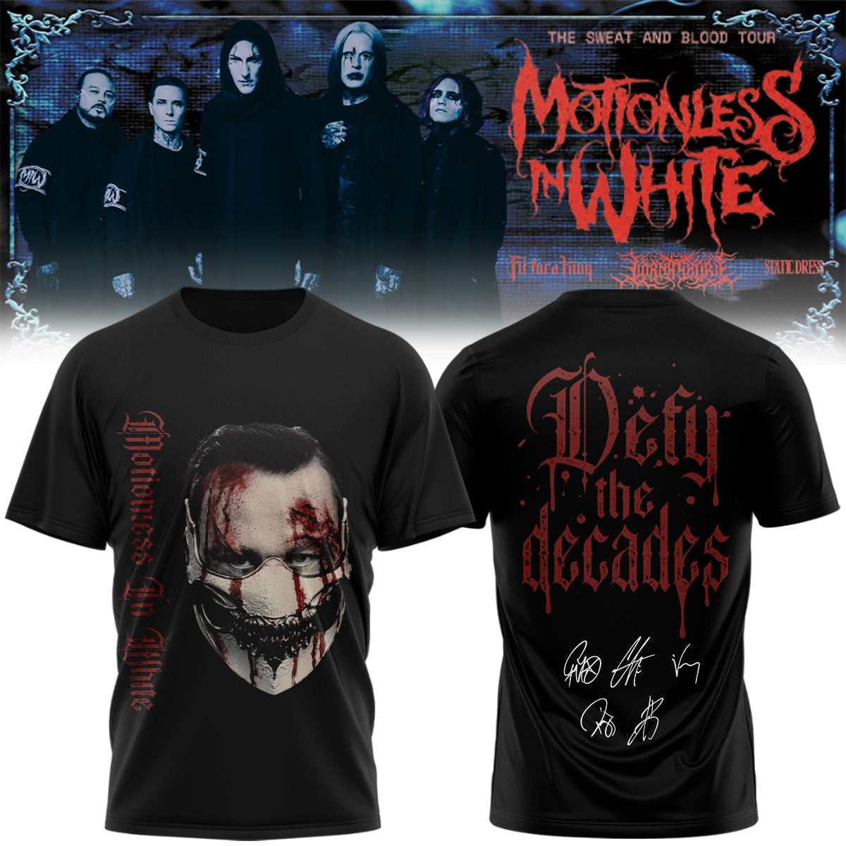 Motionless In White Signed Decades TShirt