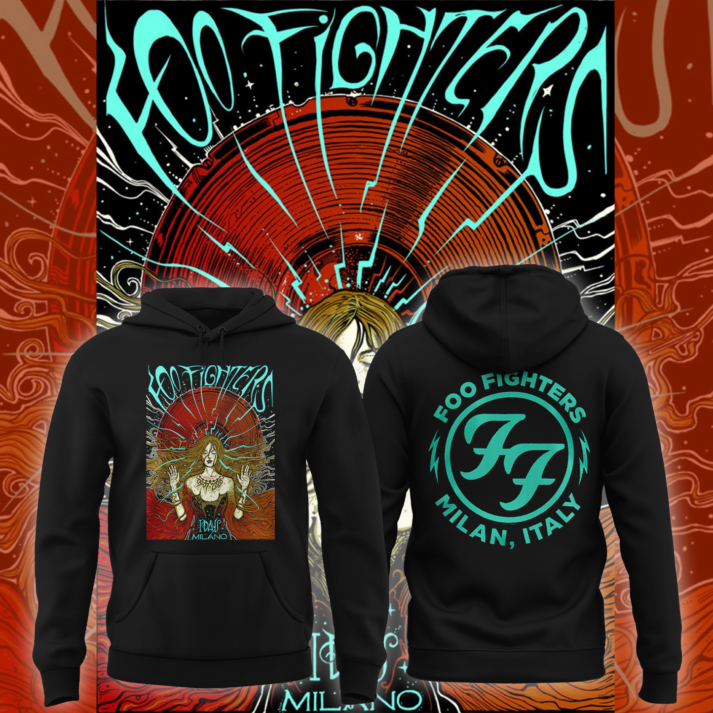 Exclusive Foo Fighters I-Days Milano 2026 Hoodie