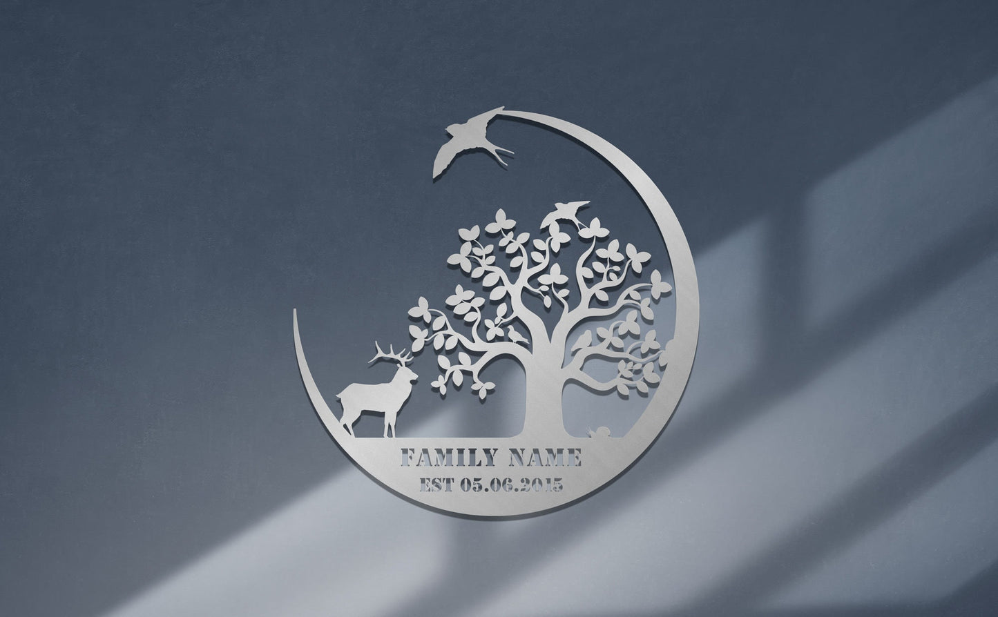 Personalized Deer Metal Sign - Custom Family Name Art, Unique Last Name Sign for Outdoors, Perfect Gift for Hunters and Nature Lovers