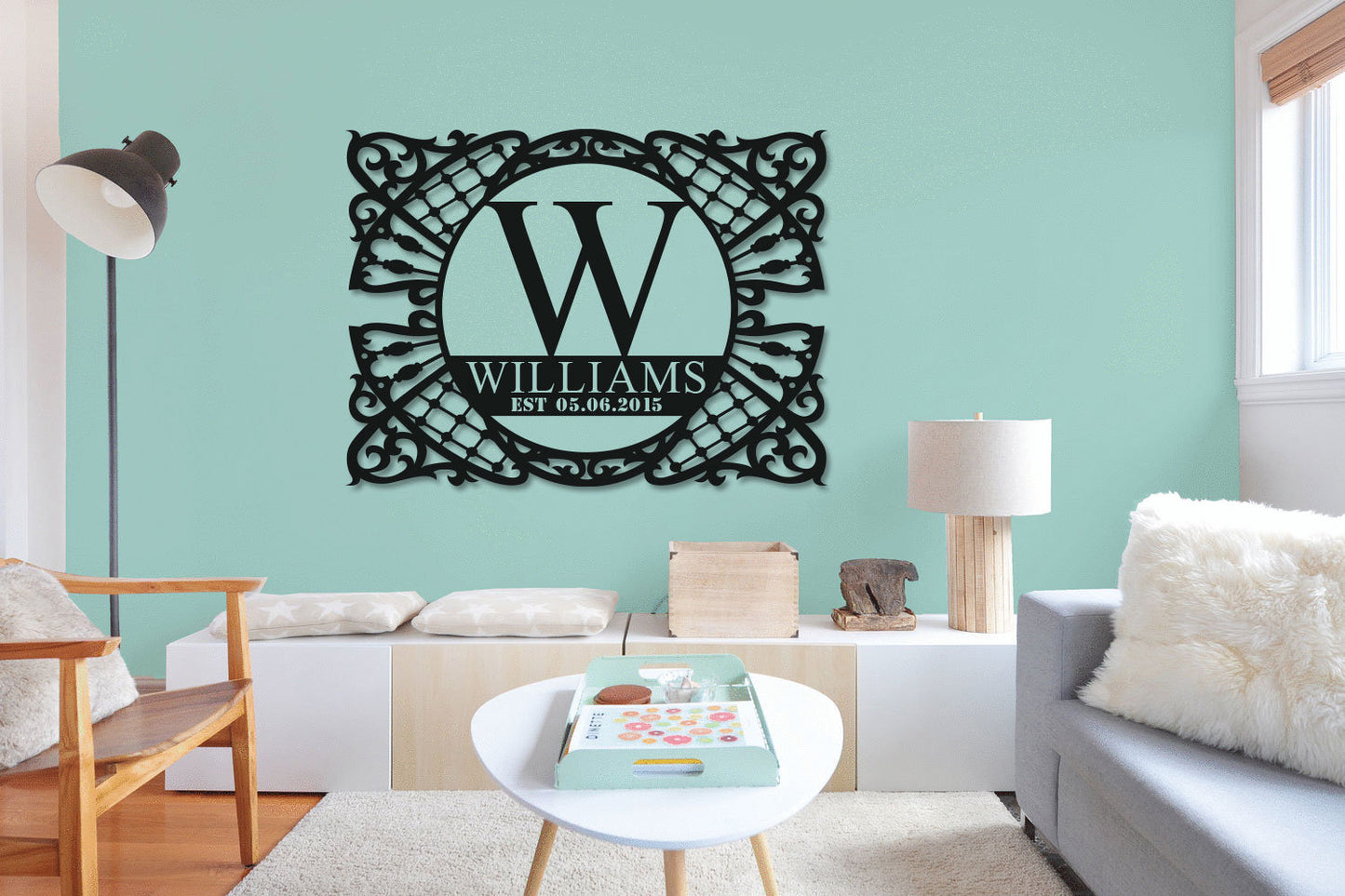 Personalized Metal Family Name Sign, Large Metal Wall Art and Decor,  Customized Home Decoration, Wedding Gift for Couple, Contemporary Art