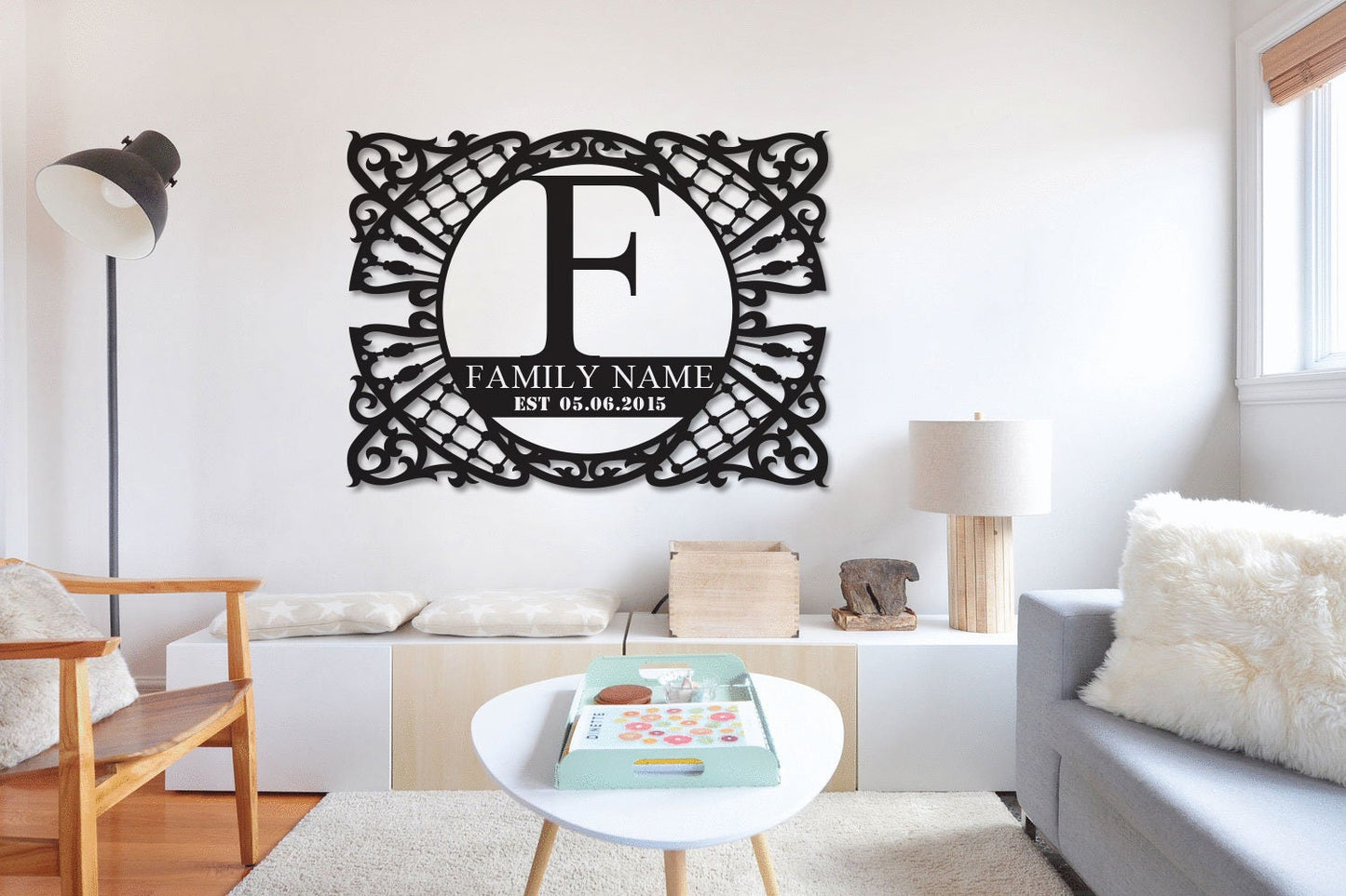 Personalized Metal Family Name Sign, Large Metal Wall Art and Decor,  Customized Home Decoration, Wedding Gift for Couple, Contemporary Art