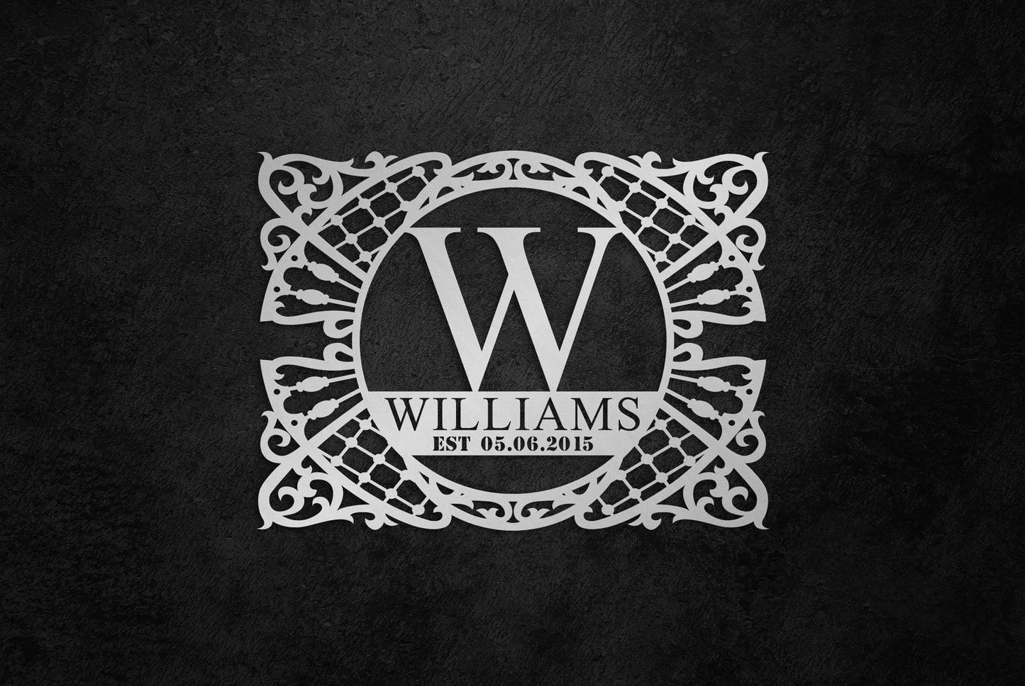 Personalized Metal Family Name Sign, Large Metal Wall Art and Decor,  Customized Home Decoration, Wedding Gift for Couple, Contemporary Art