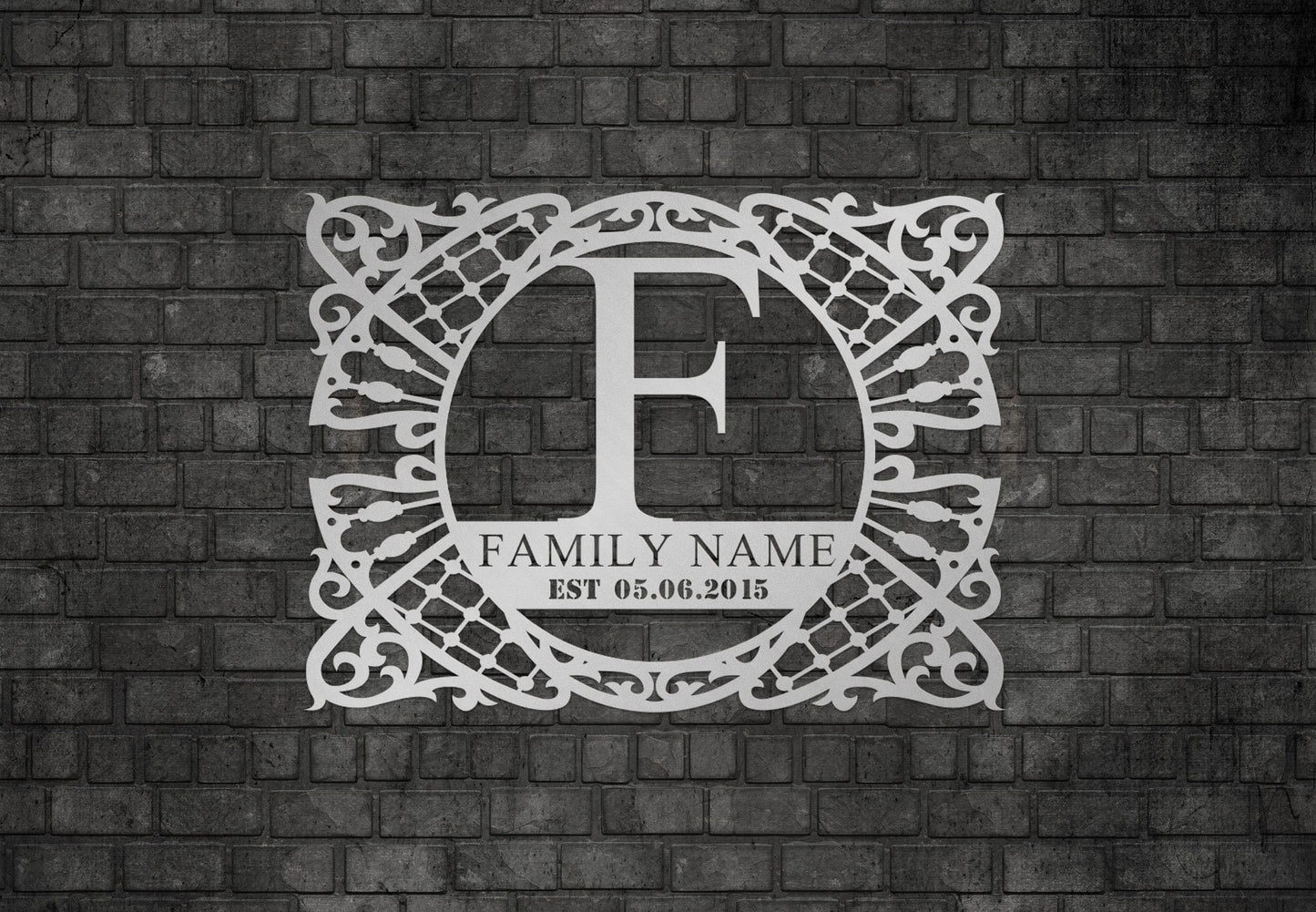 Personalized Metal Family Name Sign, Large Metal Wall Art and Decor,  Customized Home Decoration, Wedding Gift for Couple, Contemporary Art
