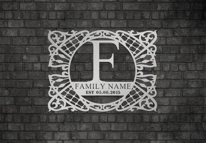 Personalized Metal Family Name Sign, Large Metal Wall Art,  Customized Home Decoration,  Wedding Gift,  Personalized Unique Gifts