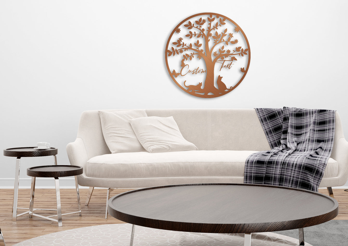 Cats under the Tree  Metal Wall Art , Customized Home Decoration, Wedding, Wedding Gift,  Personalized Unique Wedding, Home Gifts for Couple