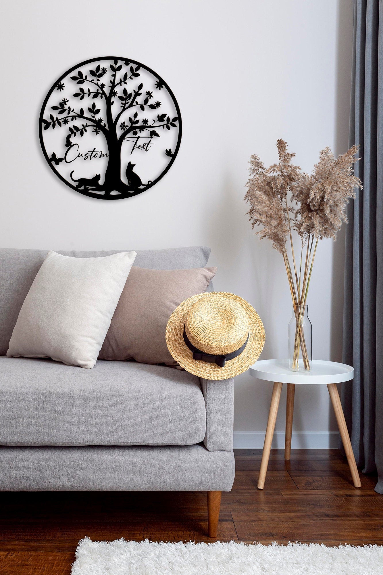 Cats under the Tree  Metal Wall Art , Customized Home Decoration, Wedding, Wedding Gift,  Personalized Unique Wedding, Home Gifts for Couple