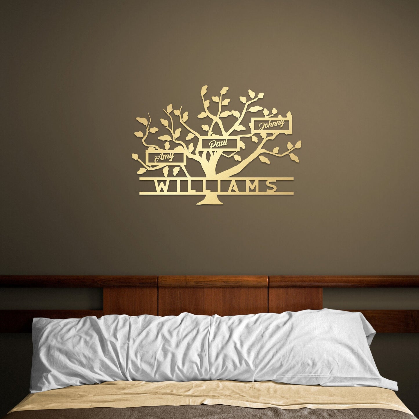 Metal Family Tree Name Sign, Large Metal Wall Art and Decor,  Customized Home Decoration Wedding Gift for Couple, Personalized Unique Gifts