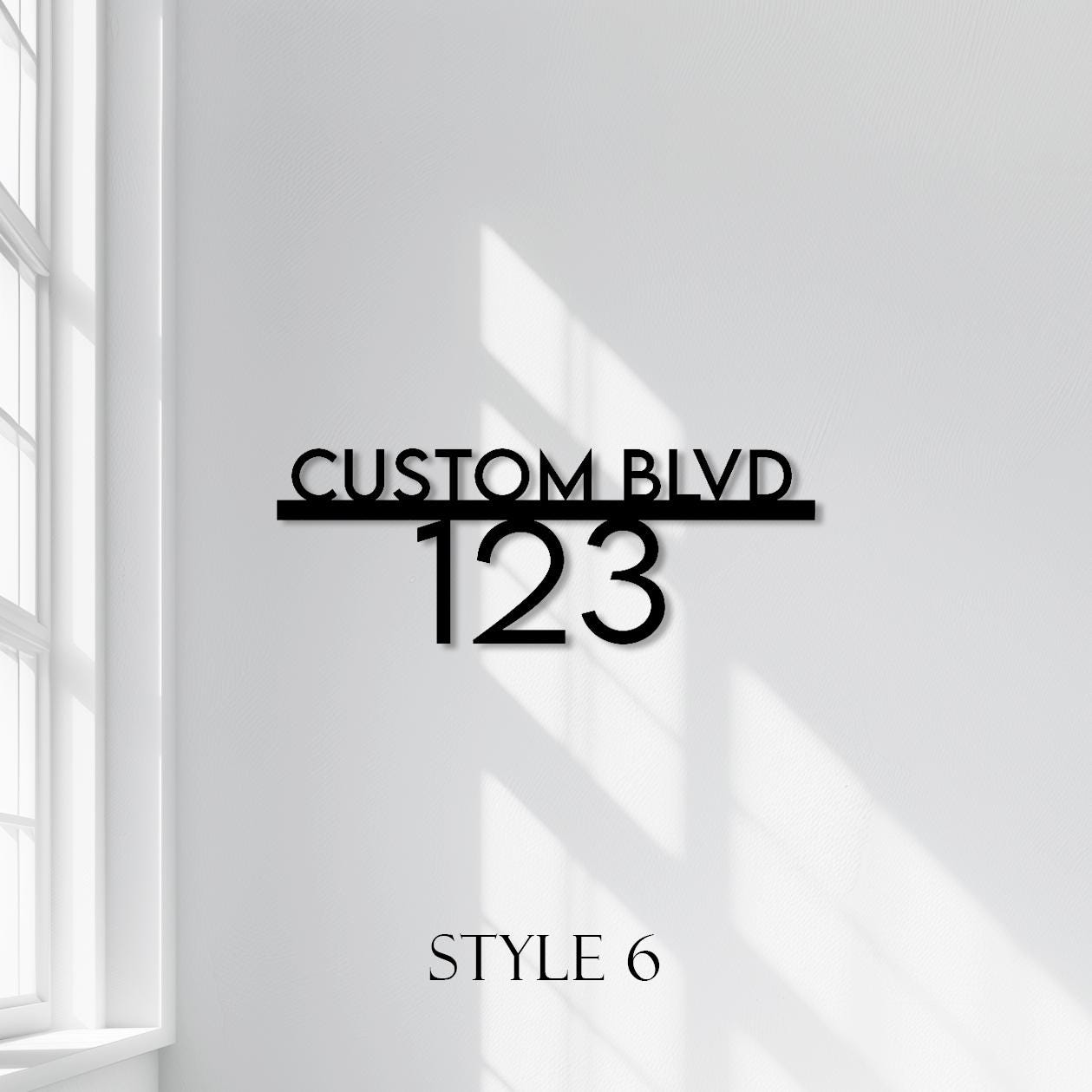 Personalized Metal Address Plaque  Custom House Number & Street Name Wall Sign  Minimalist Steel Front Door Sign  Modern Property Number