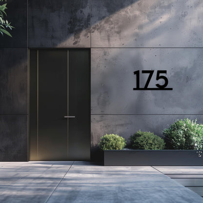 Personalized Metal Address Plaque  Custom House Number & Street Name Wall Sign  Minimalist Steel Front Door Sign  Modern Property Number