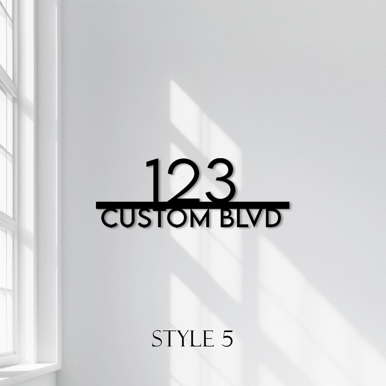 Personalized Metal Address Plaque  Custom House Number & Street Name Wall Sign  Minimalist Steel Front Door Sign  Modern Property Number