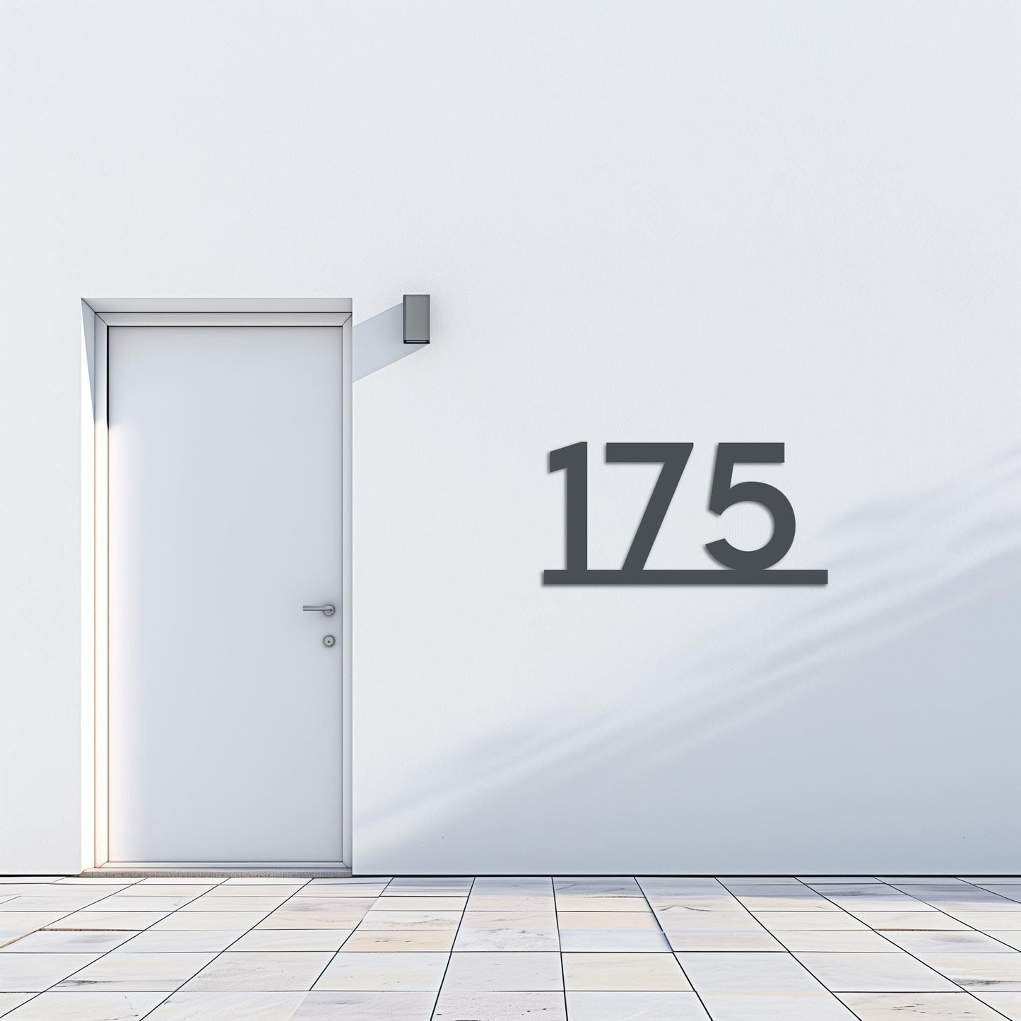 Personalized Metal Address Plaque  Custom House Number & Street Name Wall Sign  Minimalist Steel Front Door Sign  Modern Property Number