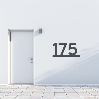 Personalized Metal Address Plaque  Custom House Number & Street Name Wall Sign  Minimalist Steel Front Door Sign  Modern Property Number