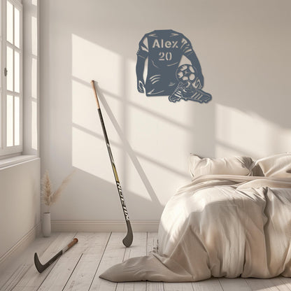 Personalized Football Metal Wall Art  Custom Soccer Player Name Steel Sign  Kids Room Wall Decor  Indoor Outdoor Sport Lover Wall Hanging