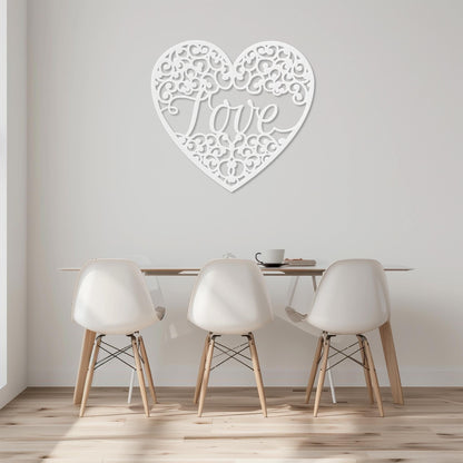 Love Metal Wall Art  Heart Steel Wall Sign  Extra Large Bedroom Wall Decor  Indoor Outdoor Modern Wall Hanging  Gift Ideas For Couple