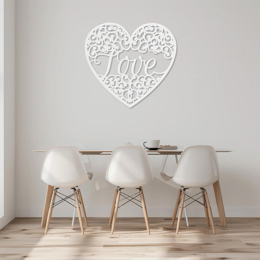 Love Metal Wall Art  Heart Steel Wall Sign  Extra Large Bedroom Wall Decor  Indoor Outdoor Modern Wall Hanging  Gift Ideas For Couple