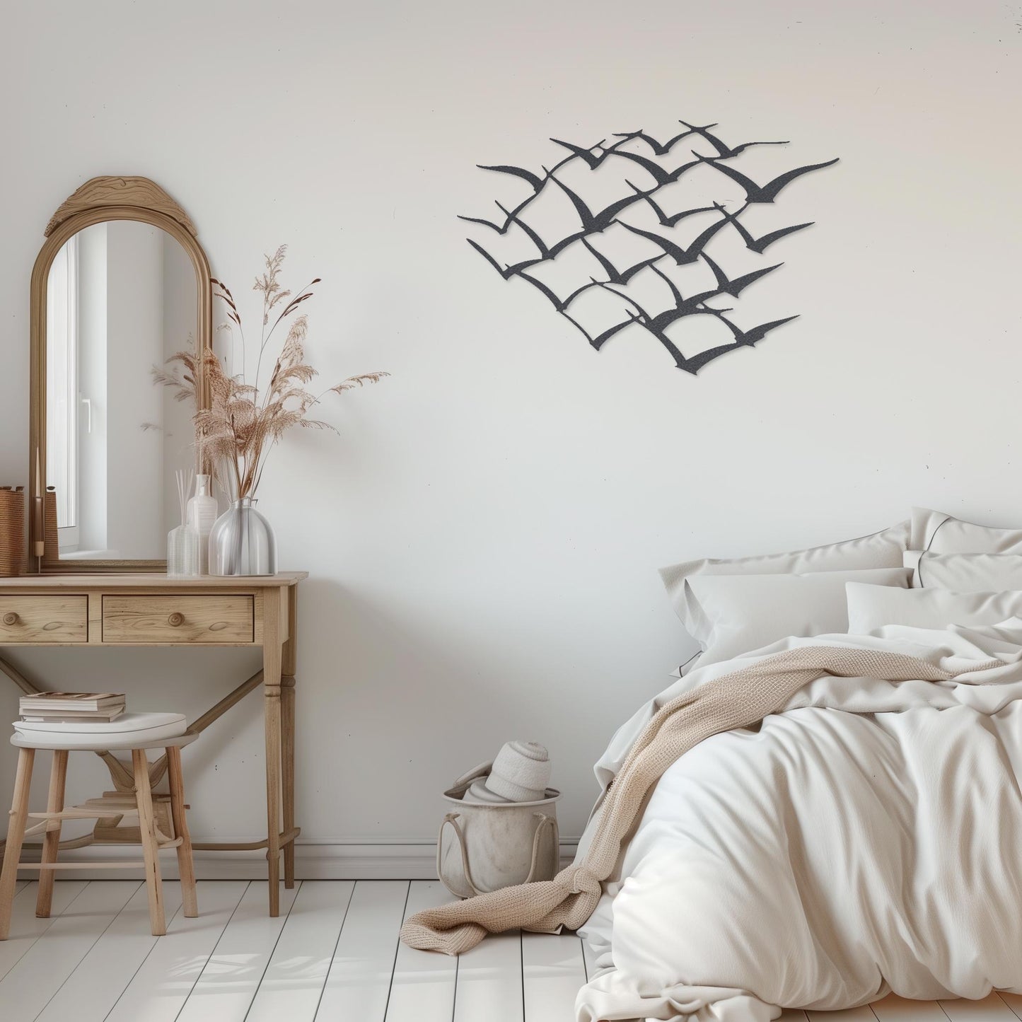 Flying Birds Steel Wall Art  Flock Of Birds Decor  Decorative Seagull Metal Sign  Wall Hanging Sculpture  Indoor & Outdoor Decoration