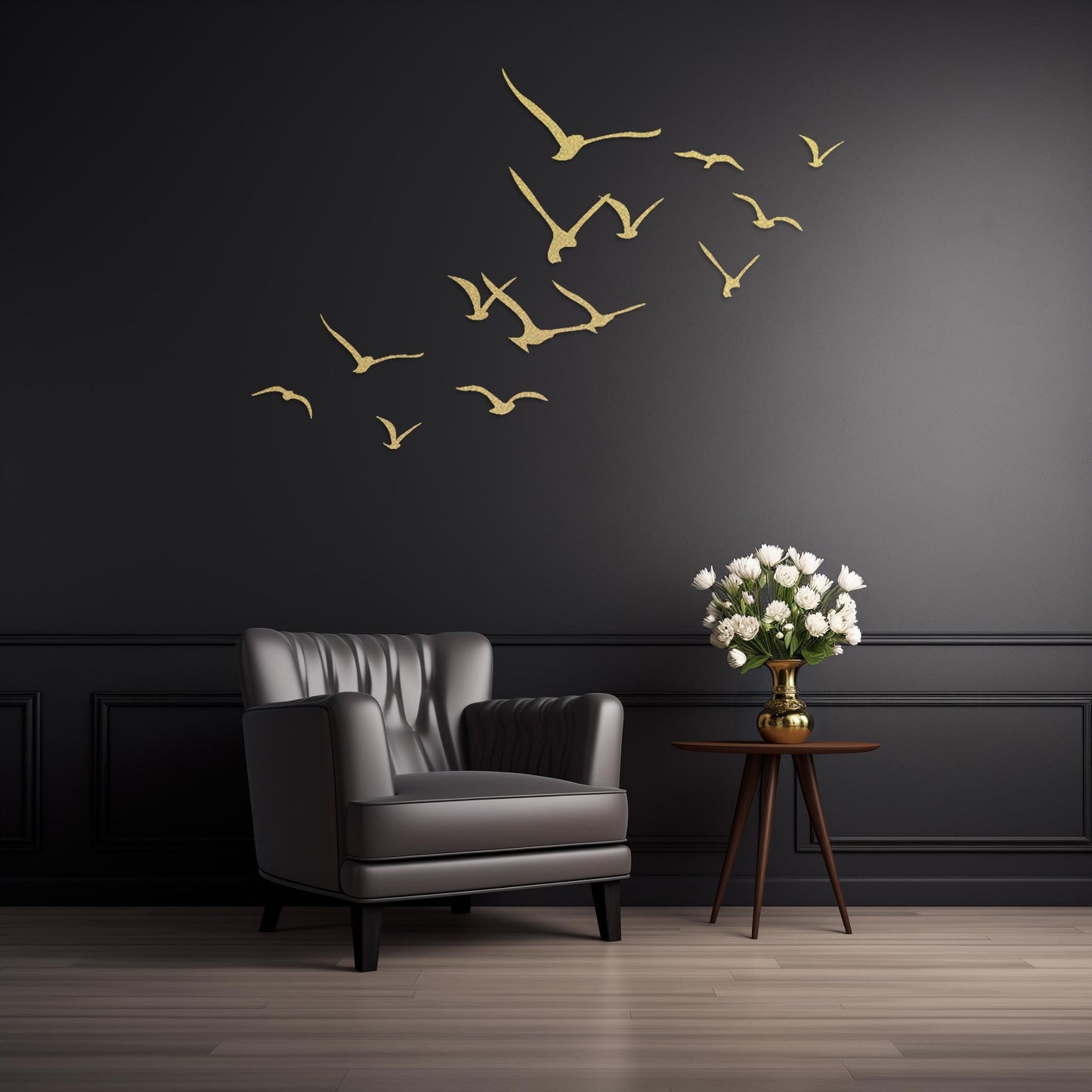 Set Of 14 Flying Birds Steel Wall Art  Flock Of Birds Decor  Decorative Metal Sign  Wall Hanging Sculpture  Indoor & Outdoor Decoration