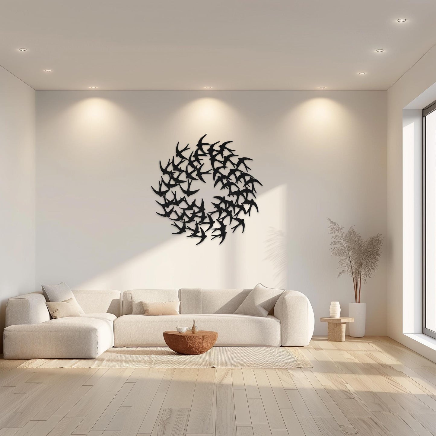 Flying Birds Steel Wall Art  Flock Of Birds Decor  Decorative Swallows Metal Sign  Wall Hanging Sculpture  Indoor & Outdoor Decoration