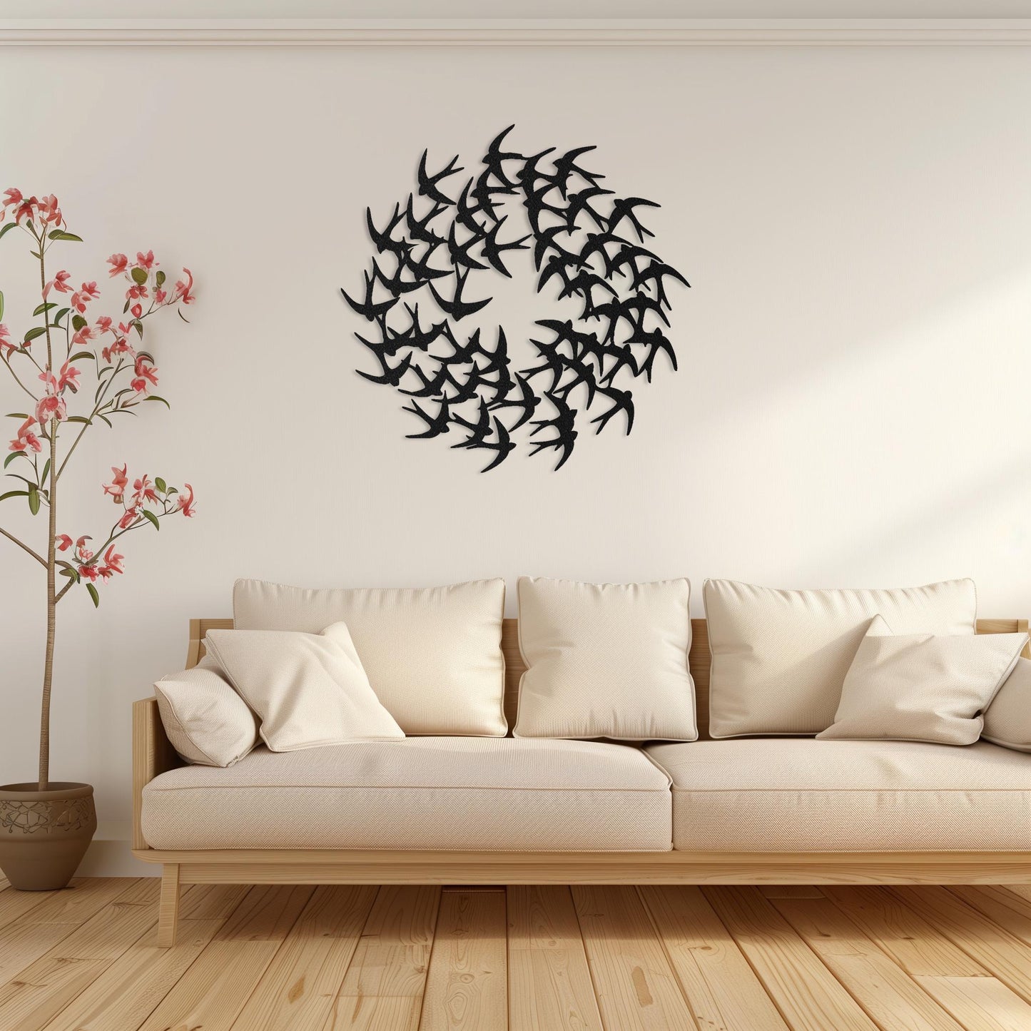 Flying Birds Steel Wall Art  Flock Of Birds Decor  Decorative Swallows Metal Sign  Wall Hanging Sculpture  Indoor & Outdoor Decoration