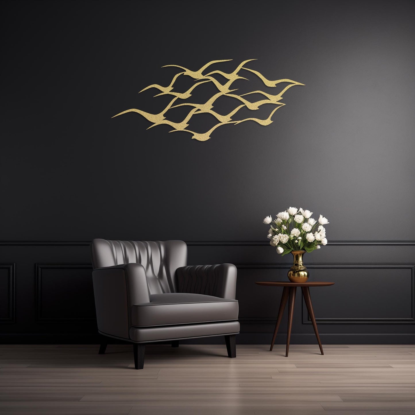 Flying Birds Steel Wall Art  Flock Of Birds Decor  Decorative Seagull Metal Sign  Wall Hanging Sculpture  Indoor & Outdoor Decoration
