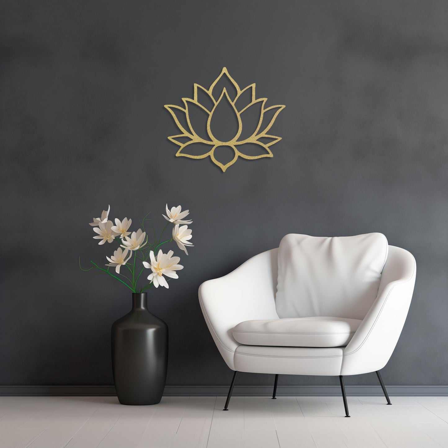 Lotus Flower Steel Sign • Yoga Metal Wall Art • Religious Zen Wall Decor • Decorative Geometry Wall Panel • Gym & Yoga Lovers Gift Ideas