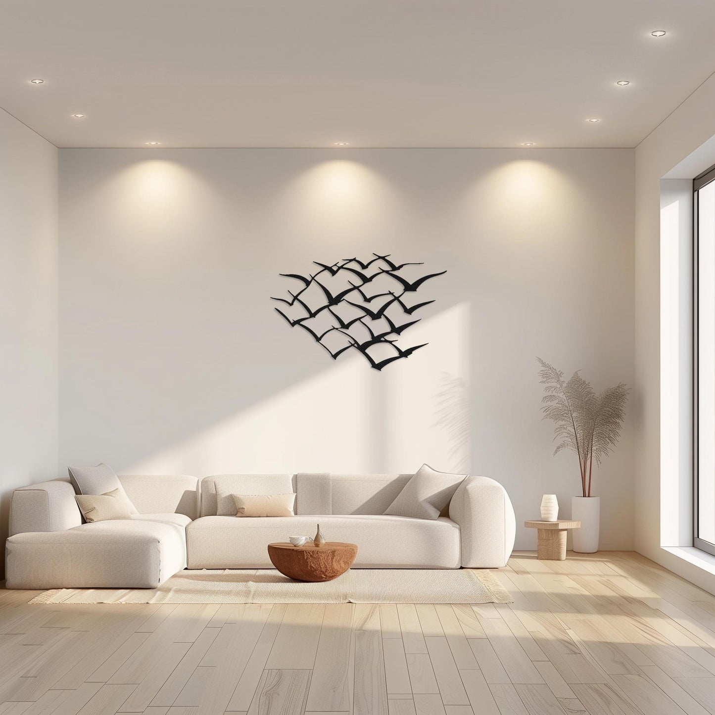 Flying Birds Steel Wall Art  Flock Of Birds Decor  Decorative Seagull Metal Sign  Wall Hanging Sculpture  Indoor & Outdoor Decoration