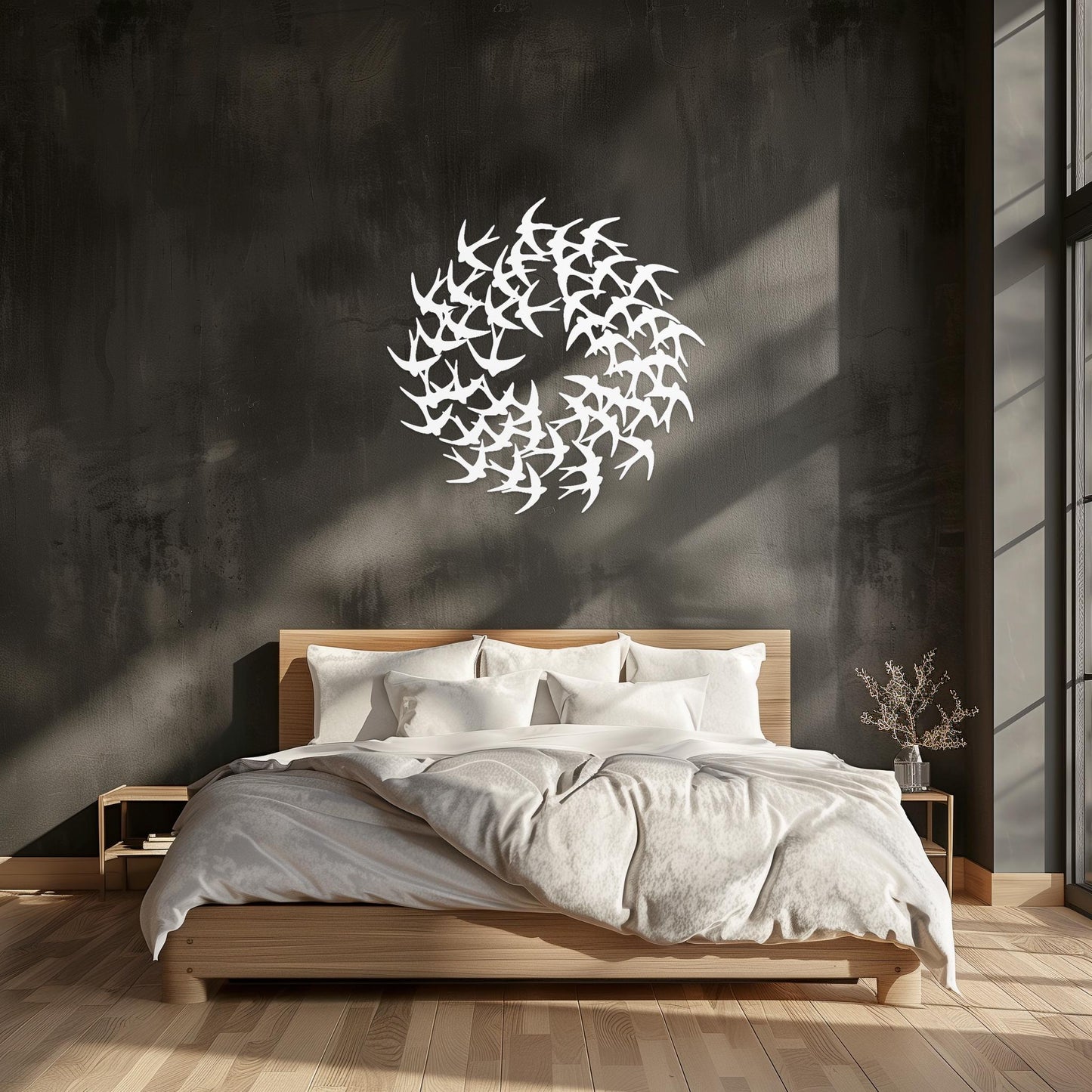 Flying Birds Steel Wall Art  Flock Of Birds Decor  Decorative Swallows Metal Sign  Wall Hanging Sculpture  Indoor & Outdoor Decoration