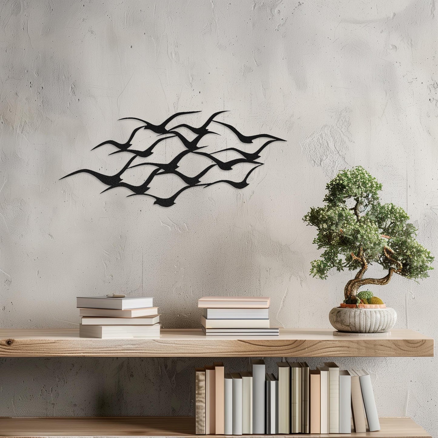Flying Birds Steel Wall Art  Flock Of Birds Decor  Decorative Seagull Metal Sign  Wall Hanging Sculpture  Indoor & Outdoor Decoration