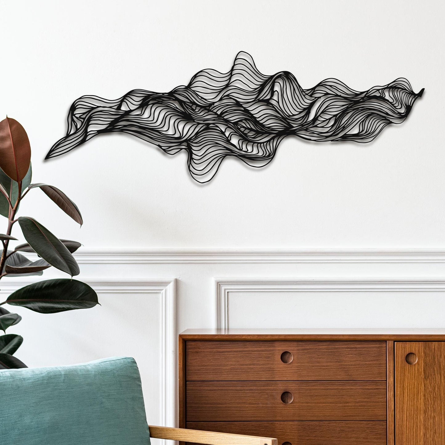 Minimalist Line Metal Wall Art, Living Room Wall Sculpture, Modern Abstract Home Decor, Unique Wall Decor Gift, Luxury Art, Home Decor Gift