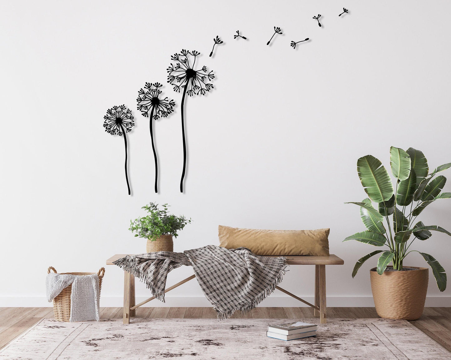 Dandelion Flower Metal Wall Decor, Dandelion Wall Art, Unique Home Decor, Livingroom Nature Decor, Patel Dandelion, Pusteblume Flying Seeds