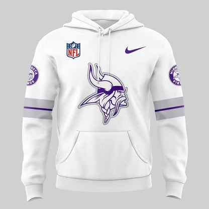 White Minnesota Vikings Hoodie