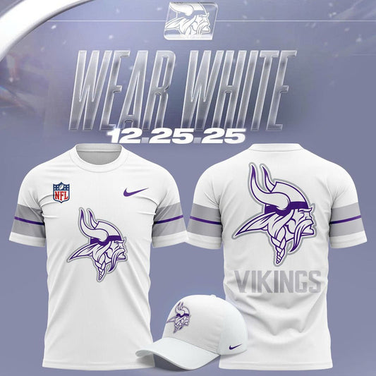 Minnesota Vikings 2025 Winter Whiteout Combo TShirt