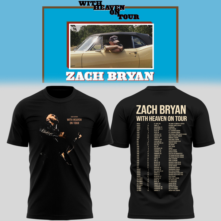 Zach Bryan With Heaven On Tour 6 T-Shirt