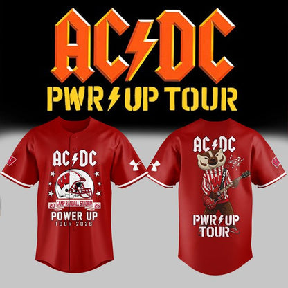 04.1. AC/DC x Wisconsin Badgers Football - Power Up Tour 2026 Jersey