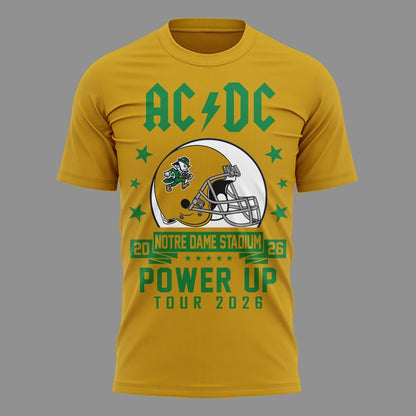 06. Exclusive Tshirt AC/DC x Notre Dame Football - Power Up Tour 2026 T-Shirt