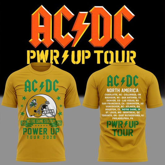 06. Exclusive Tshirt AC/DC x Notre Dame Football - Power Up Tour 2026 T-Shirt