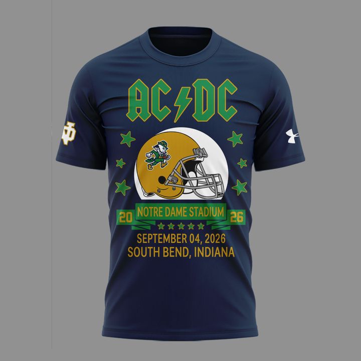 04. Limited Edition AC/DC x Notre Dame Football - Power Up Tour 2026 T-Shirt