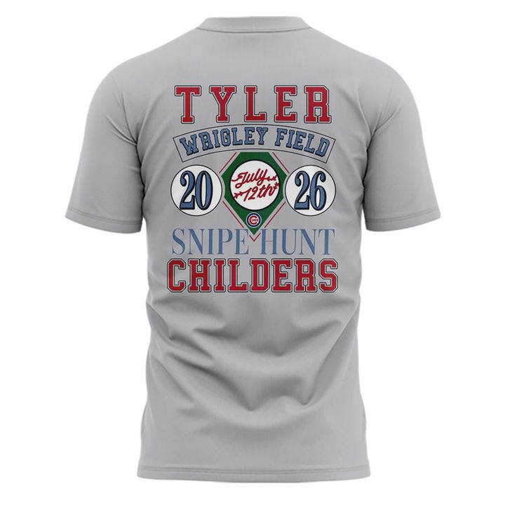 Special 2026 Tyler Childers at Wrigley Field T-Shirt - Gray