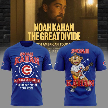 03. Newest Shirt Noah Kahan x Chicago Cubs - Wrigley Field Event Shirt - The Great Divide Tour 2026 T-Shirt
