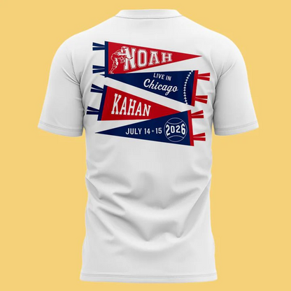 01. Exclusive Noah Kahan x Chicago Cubs - The Great Divide Tour 2026 T-Shirt